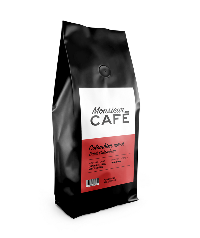 Monsieur Café Colombien Corsé Grains 300g